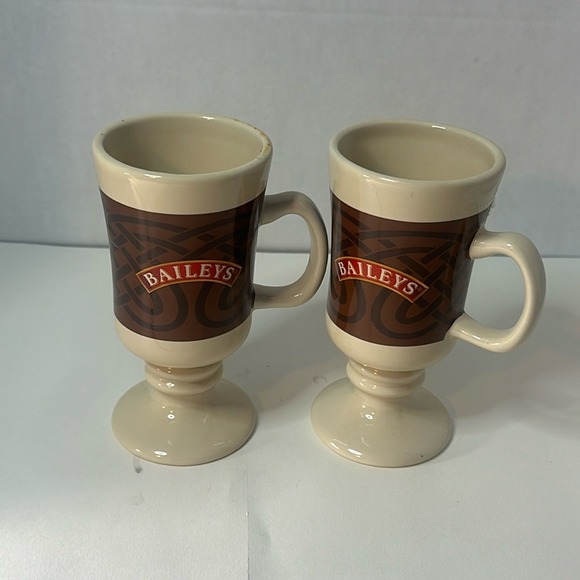 Baileys Other - Baileys Irish Cream Coffee‎ Mugs Cup Pedestal Foot Ceramic Set of 2 Vintage